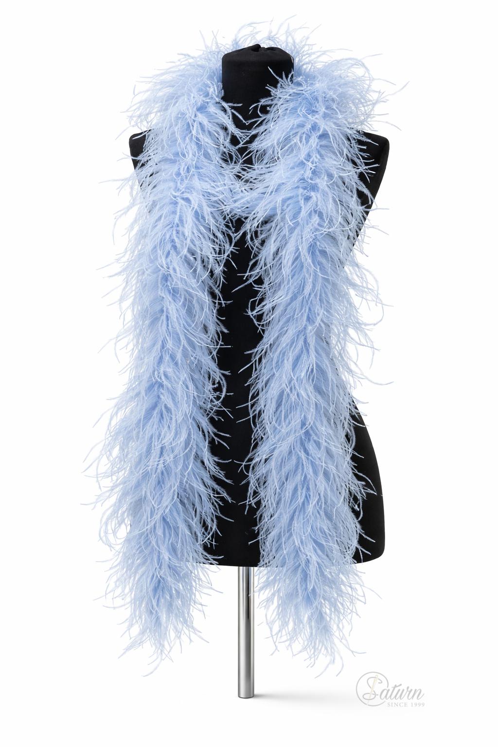 Sal din pene de strut natural – 4 straturi, extra pufos, lungime 2m | Accesoriu Glam de Lux