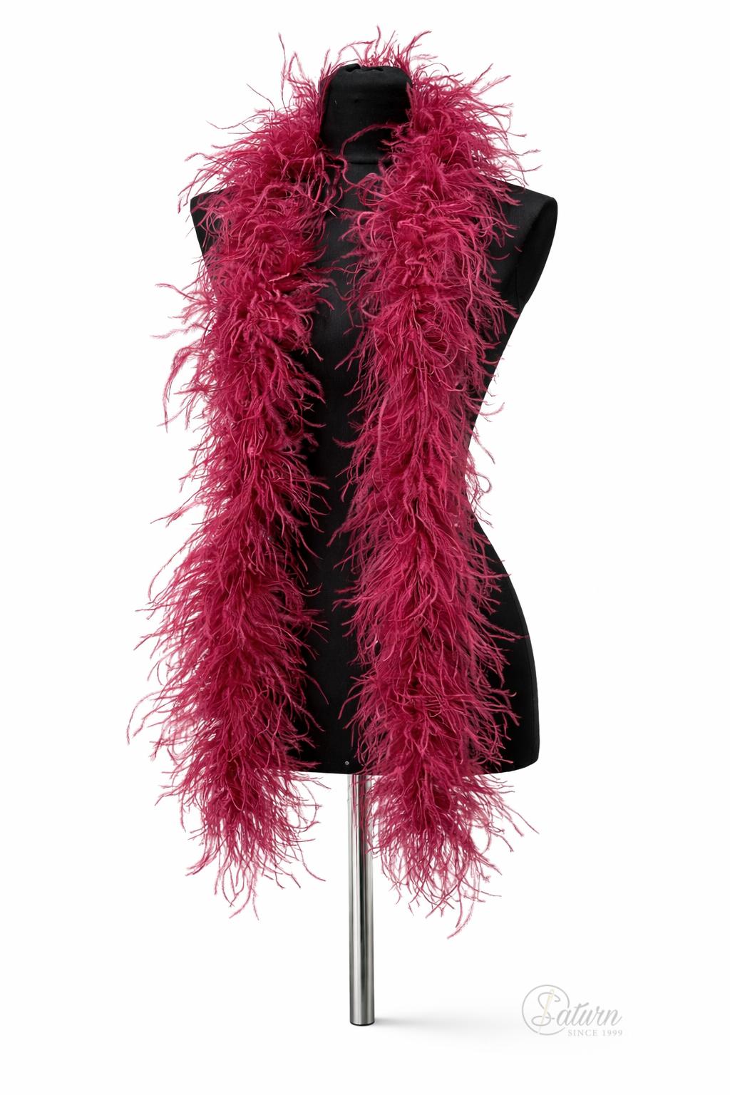 Sal din pene de strut natural – 4 straturi, extra pufos, lungime 2m | Accesoriu Glam de Lux