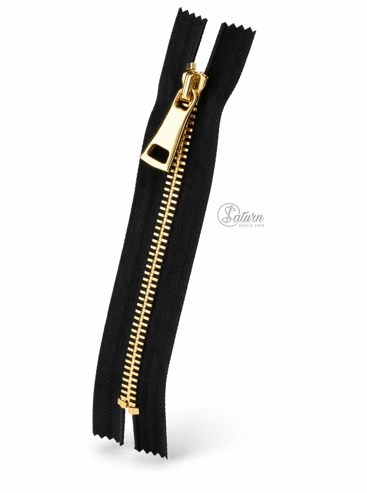 Fermoar metalic tip 10 fix 20cm  cu o cheita auriu/argintiu pentru genti haine accesorii