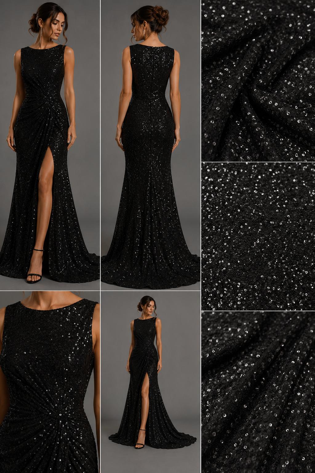 Material Elegant cu Paiete Stralucitoare pentru Rochii Couture 140cm/la metru