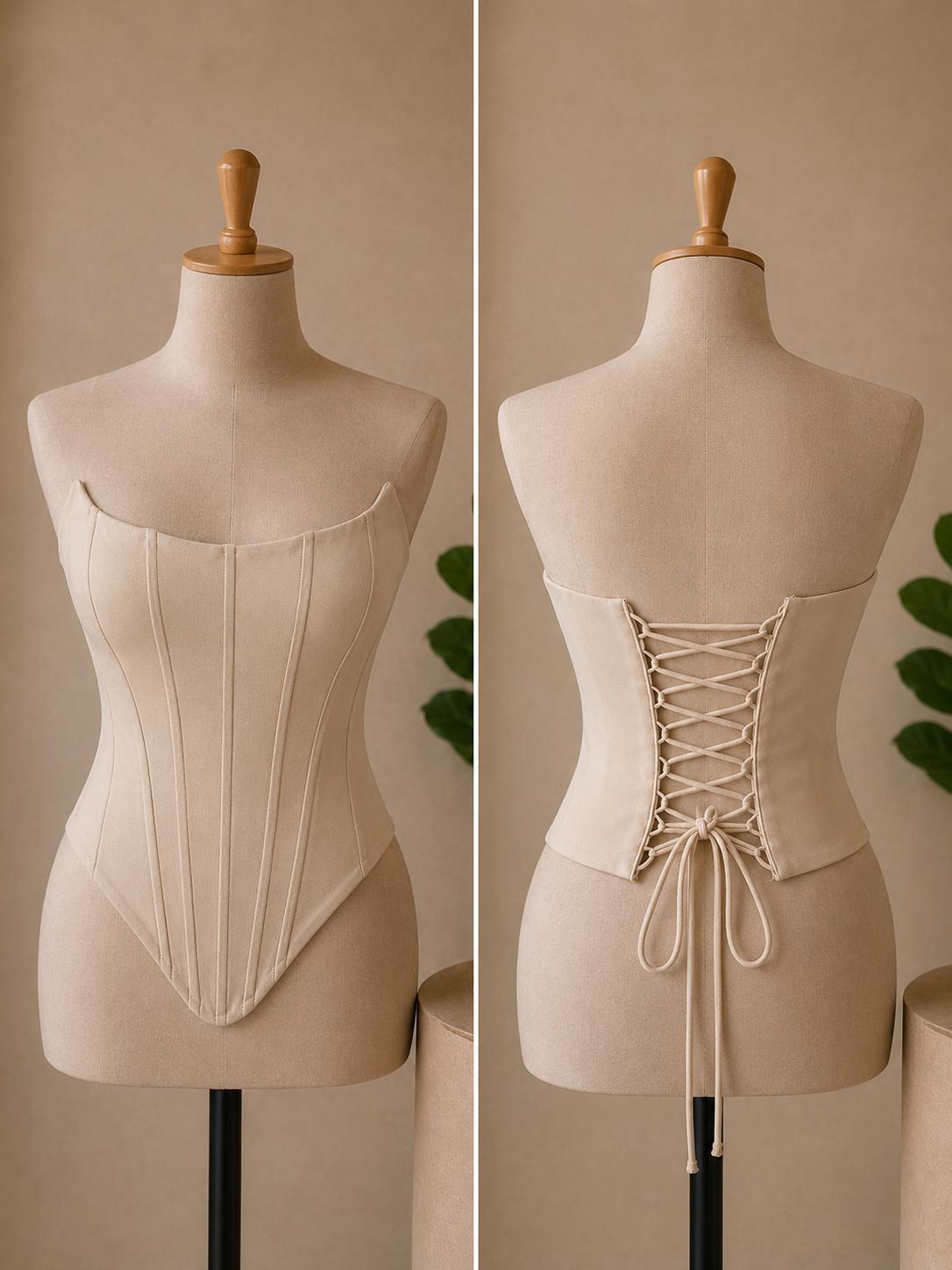 Corset elegant cu snur inclus si croiala ce evidentiaza talia M30