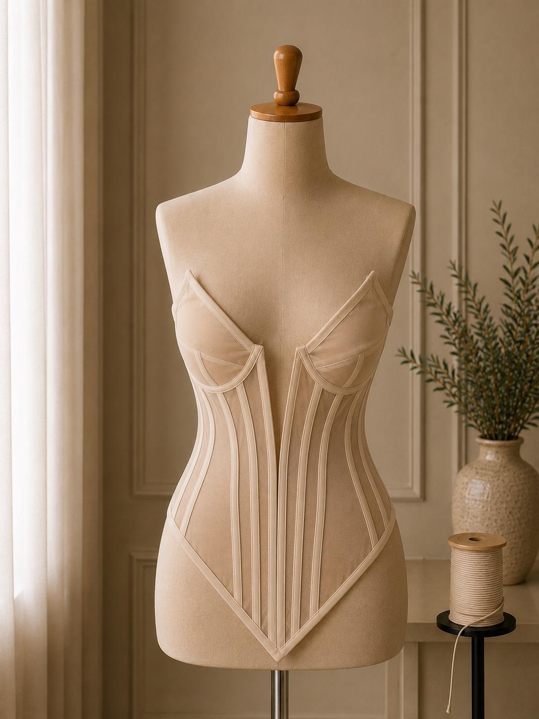 Corset elegant  cu decolteu adanc si talie evidentiata M34