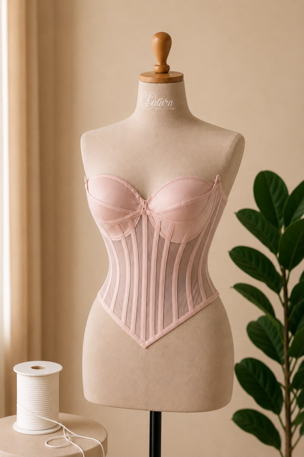 Corset dama cu cupe si decolteu sweetheart M7