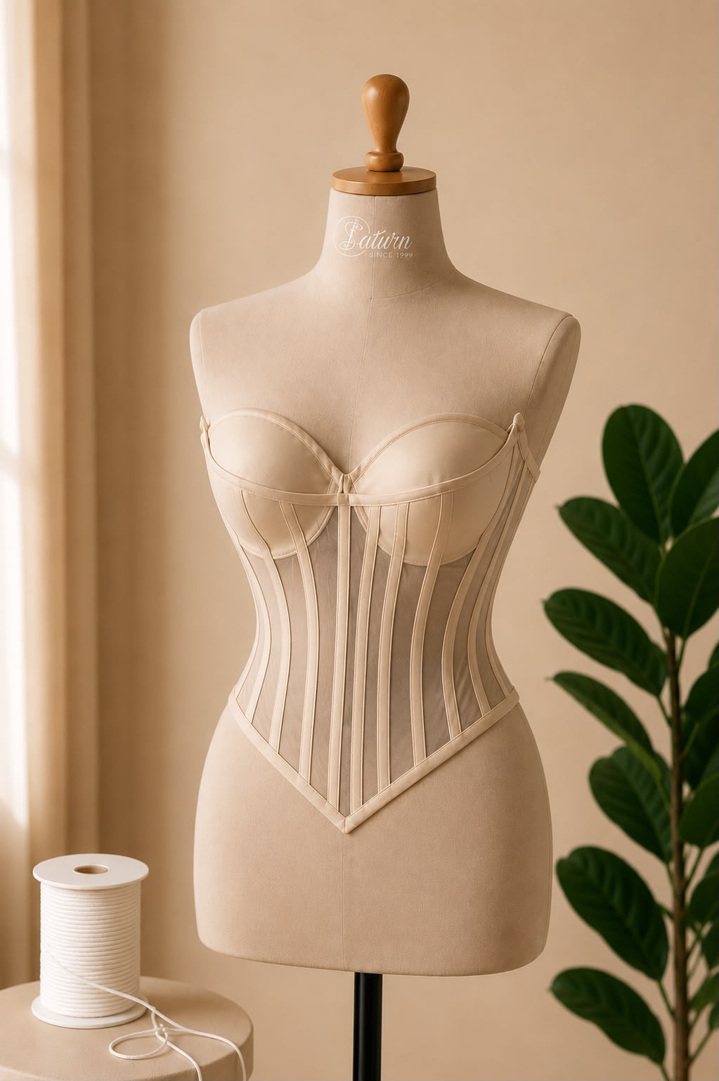 Corset dama cu cupe si decolteu sweetheart M7