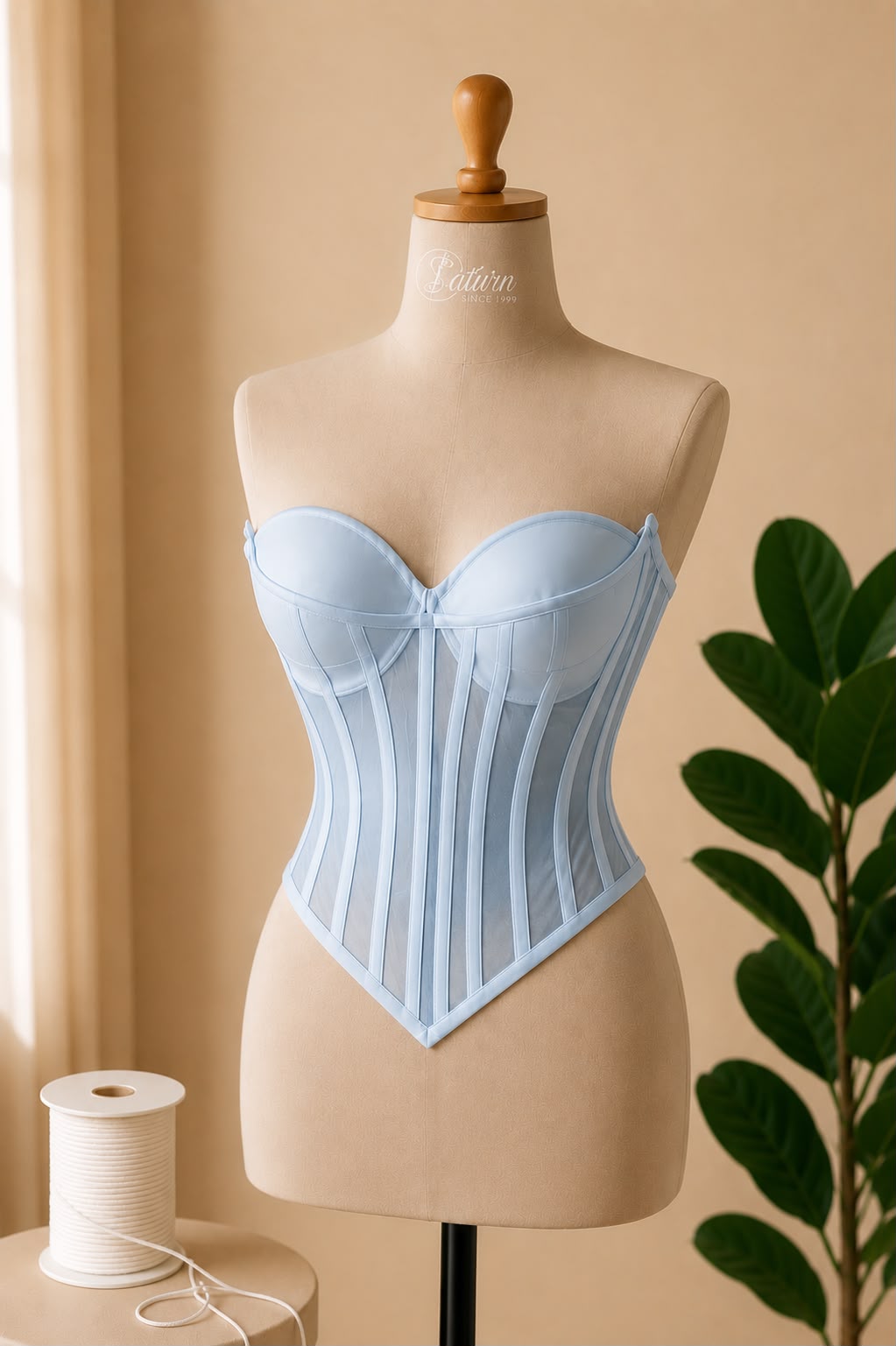 Corset dama cu cupe si decolteu sweetheart M7