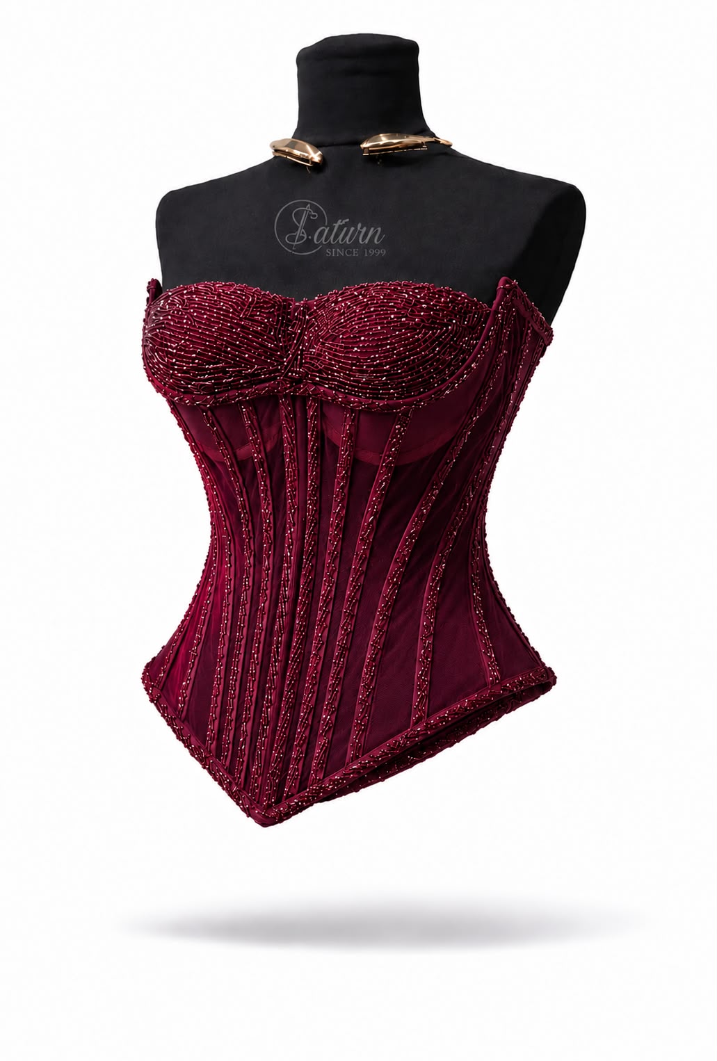 Corset modelator din tull cu pietre in V / M27