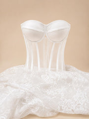 Corset cu Cupe si Balene - Dantela Chantilly pentru Rochii M1
