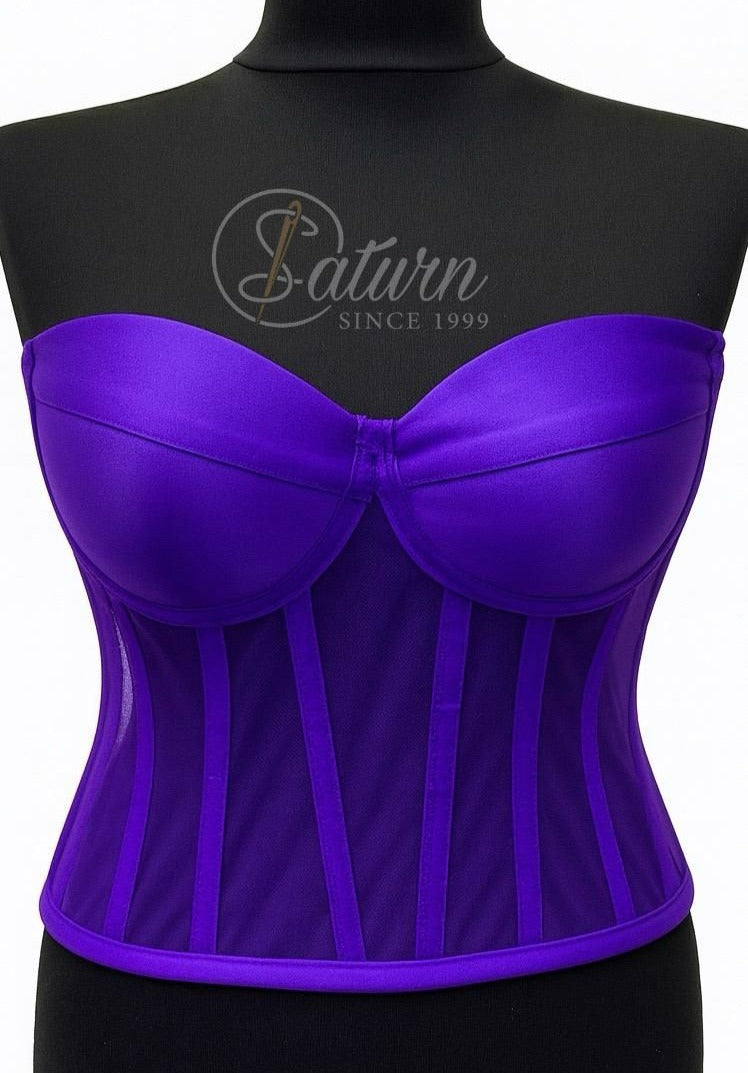 Corset Modelator Cu Cupe, Material Satin M1