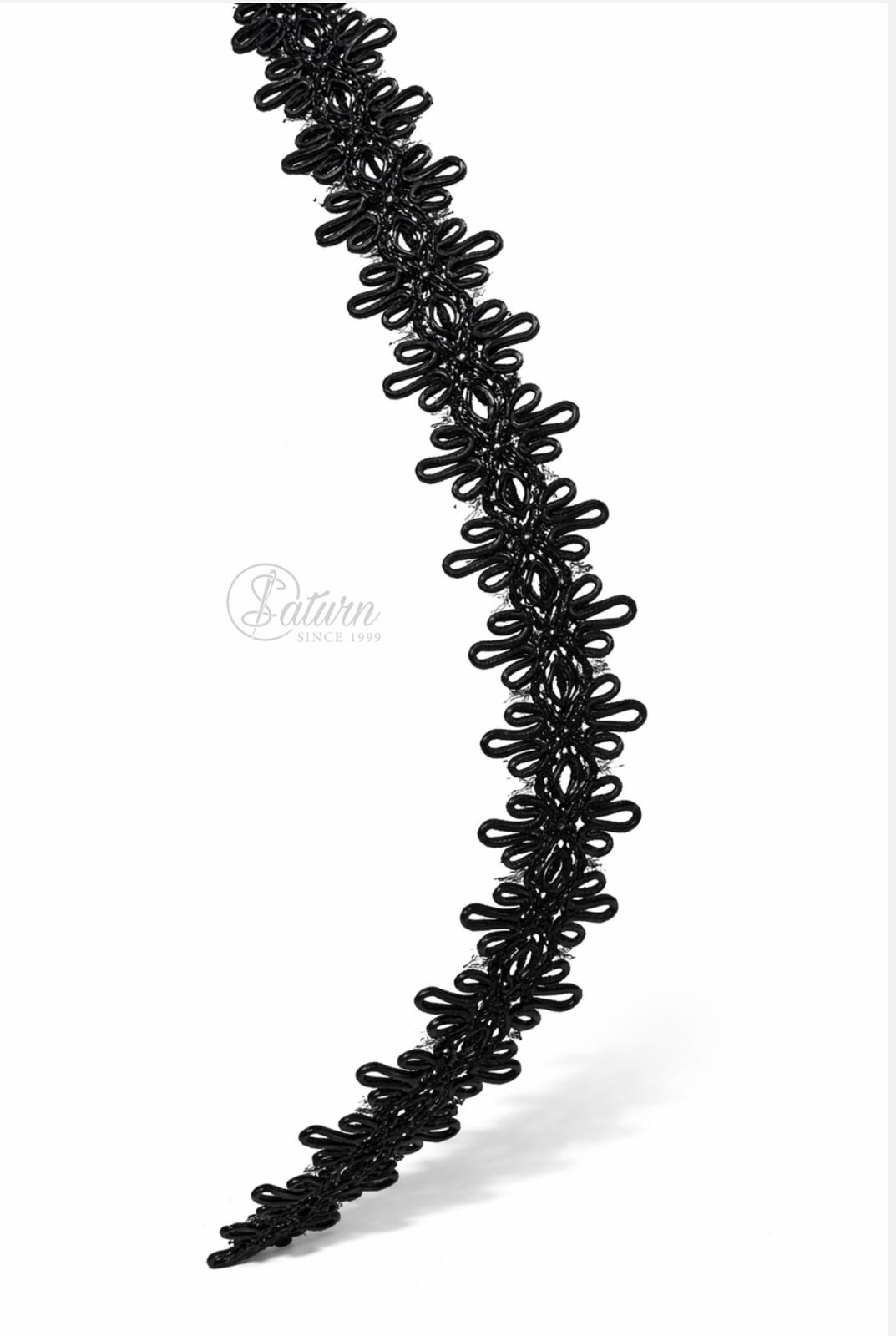 Banda decorativa neagra cu latime de 2,2 cm banda decorativa
pasmanterie
accesorii cusut
fir metalizat
ornamente textile
materiale handmade Mercerie saturn 