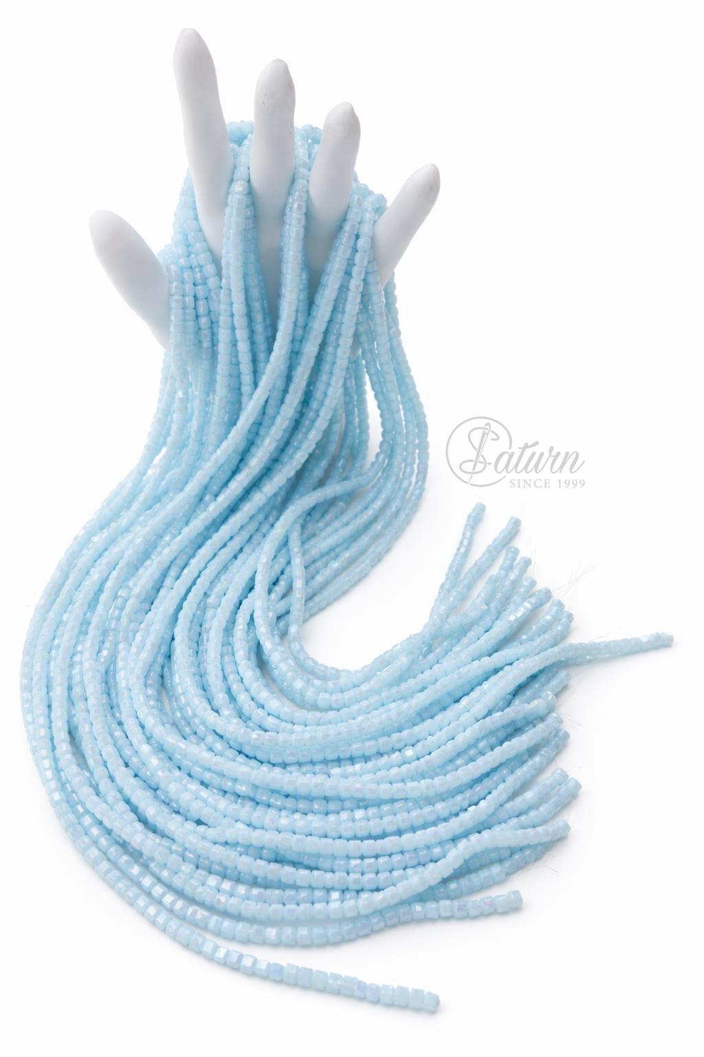 Sirag de margele/perle din sticla patrate 4mm diverse culori handmade mercerie saturn 