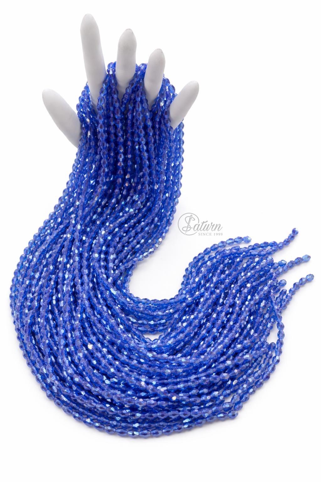 Sirag margele cristale fatetate 6x8 mm, model oval, 70 margele/sirag, culori diverse pentru bijuterii handmade mercerie saturn 