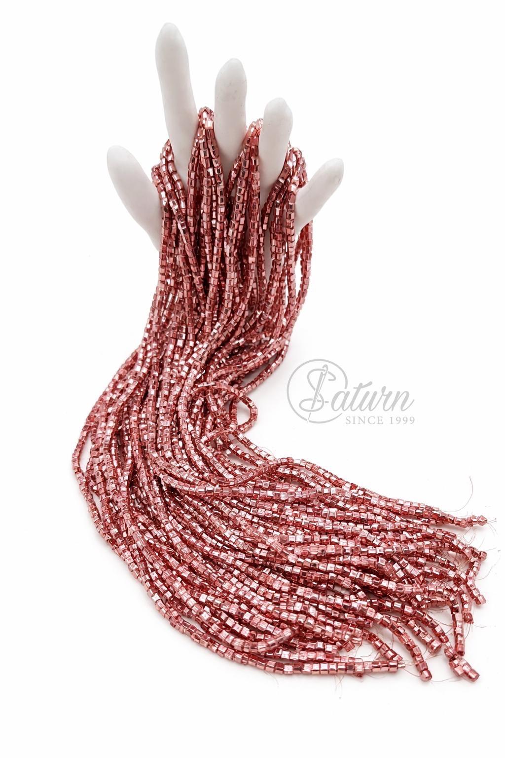 Sirag de margele/perle din sticla patrate 4mm diverse culori handmade mercerie saturn 