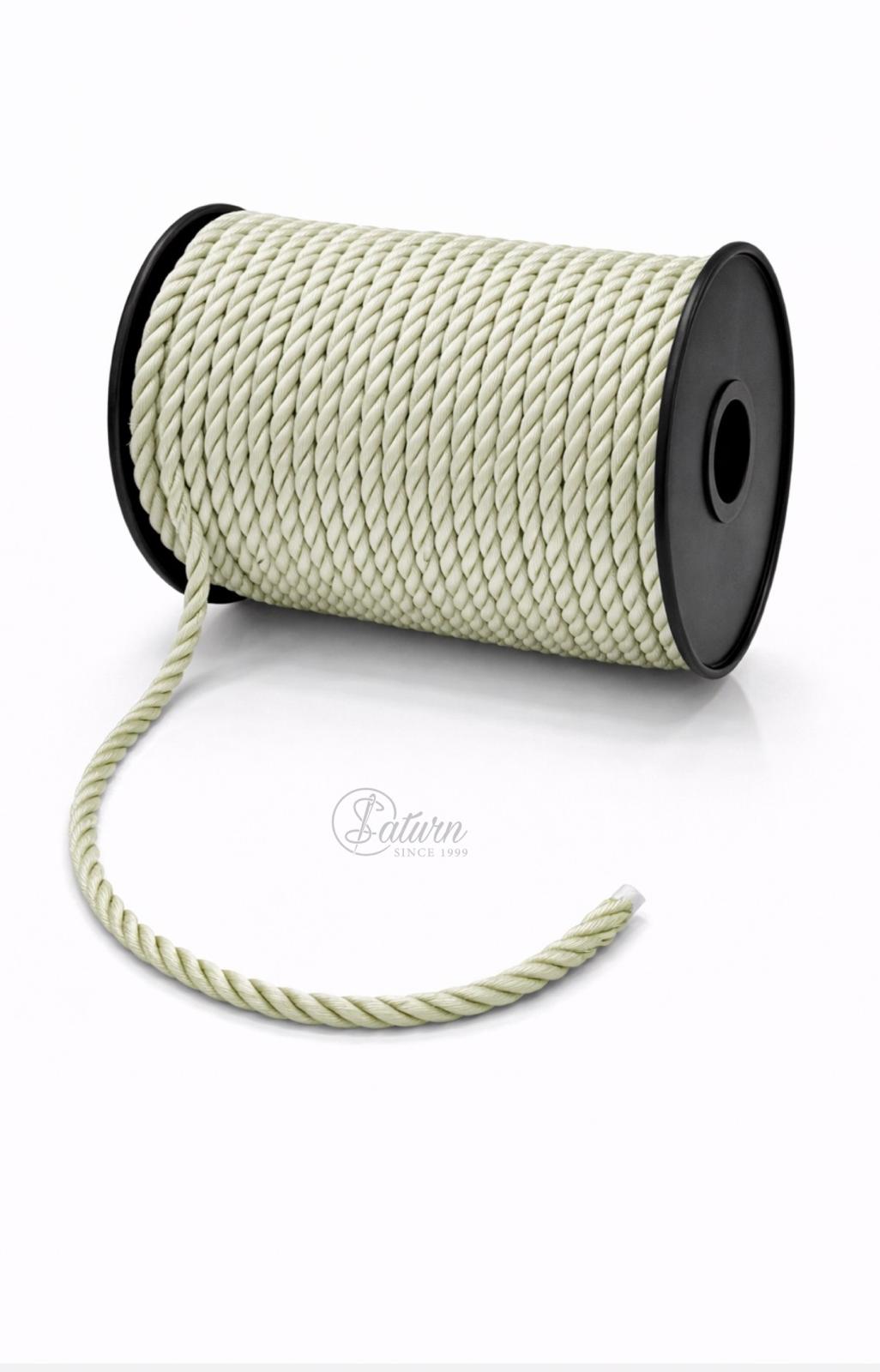 Snur Rasucit din Poliester 6 mm – Rolă 25 m – Accesoriu Decorativ Textil