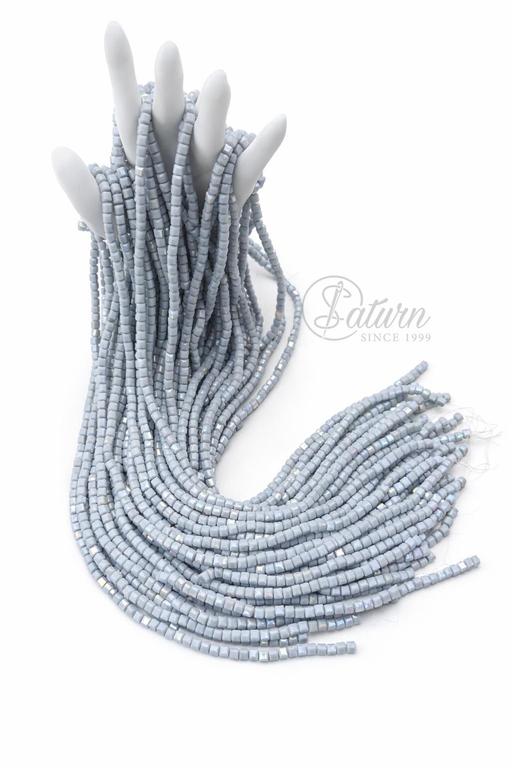Sirag de margele/perle din sticla patrate 4mm diverse culori handmade mercerie saturn 