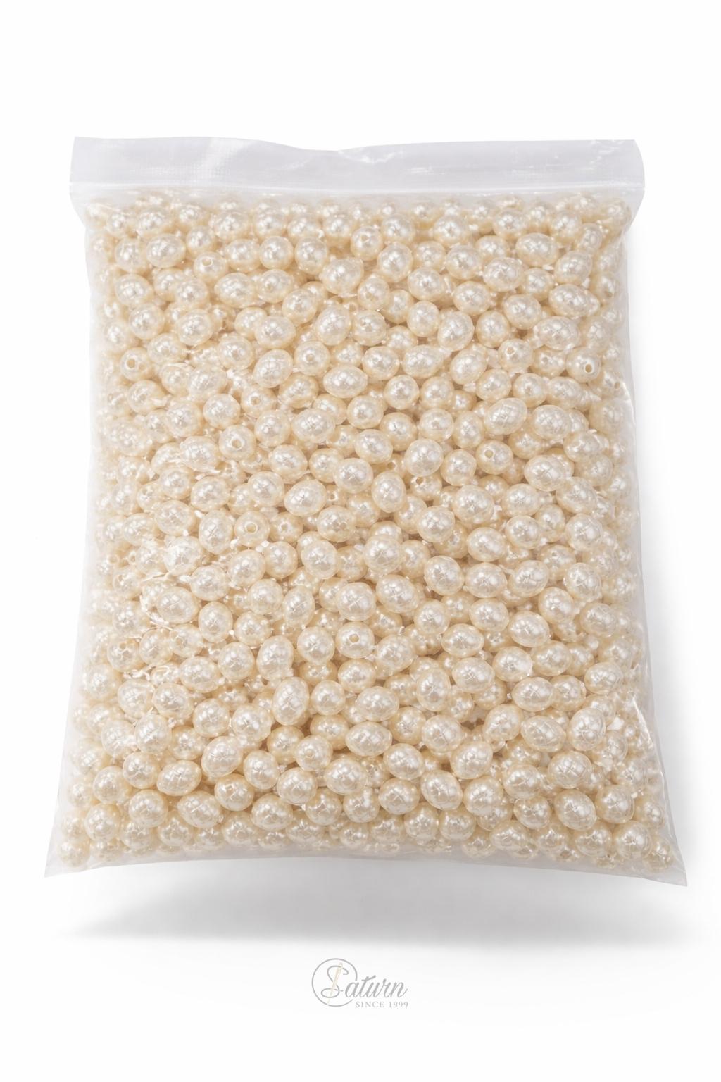 Perle / margele ivoar 500g pentru accesorii si decoratiuni , forma ovala mercerie saturn 