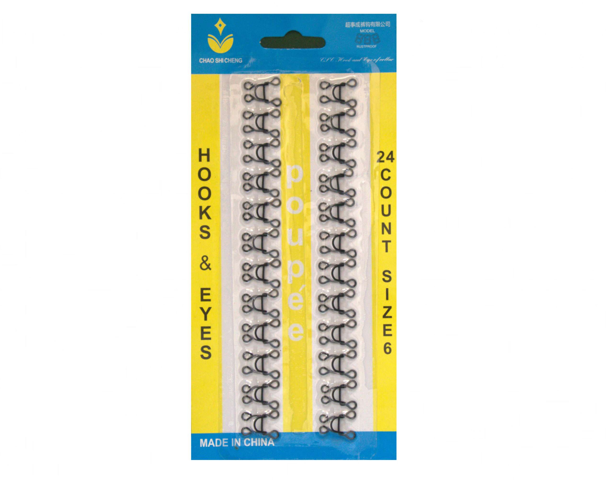 Inchizatori Mos si Baba pentru Haine si Textile -Argintiu  si Negru, Diverse Dimensiuni