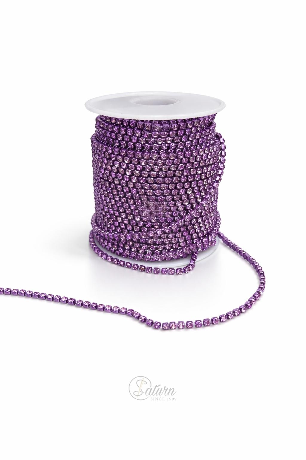 Lant cu strasuri SS12 la metru – strasuri decorative pentru haine si accesorii mercerie saturn 