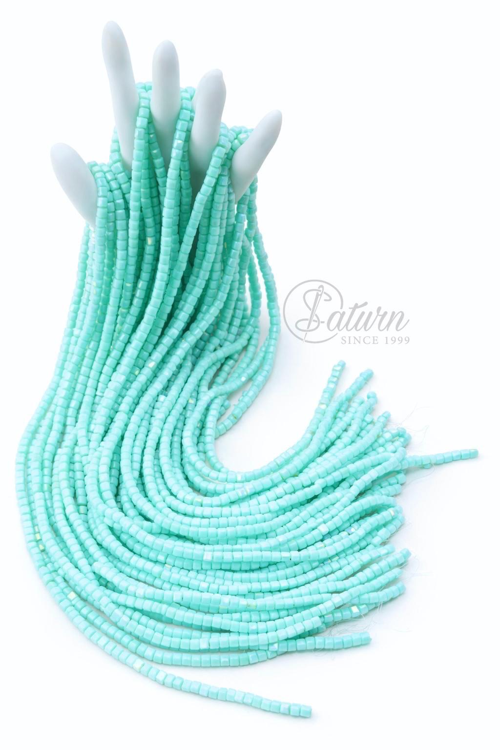 Sirag de margele/perle din sticla patrate 4mm diverse culori handmade mercerie saturn 
